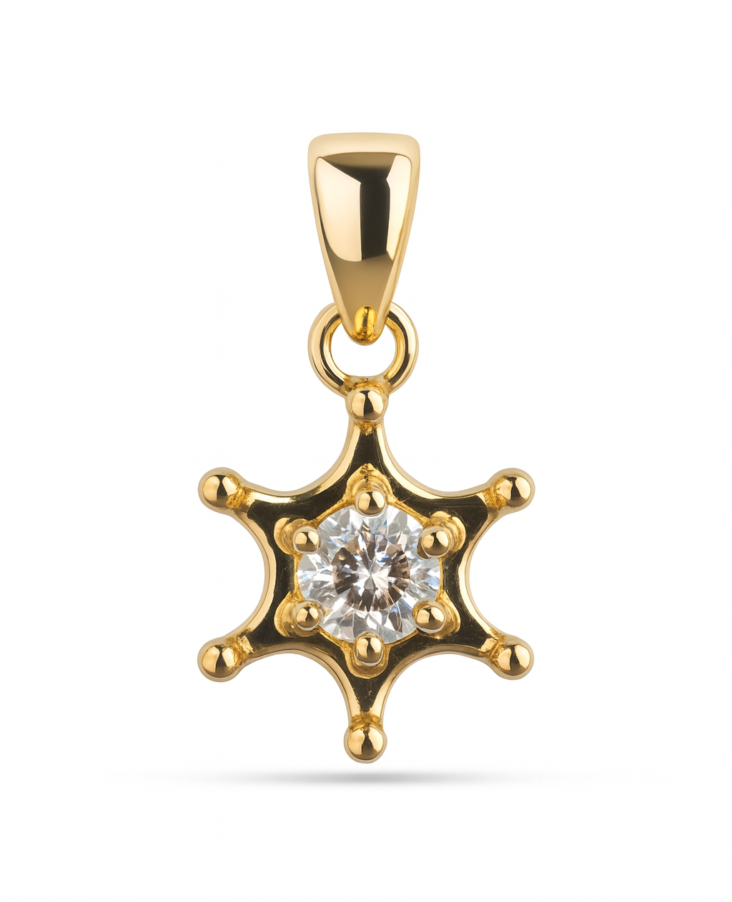 Beautiful 18 Kt Gold  Natural Diamond Pendant